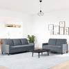 VidaXL 2-piece Sofa Set with Cushions Dark Grey Velvet, Sofa, Sofa Seat, Recliner Sofa, Comfort Sofa, 3278392