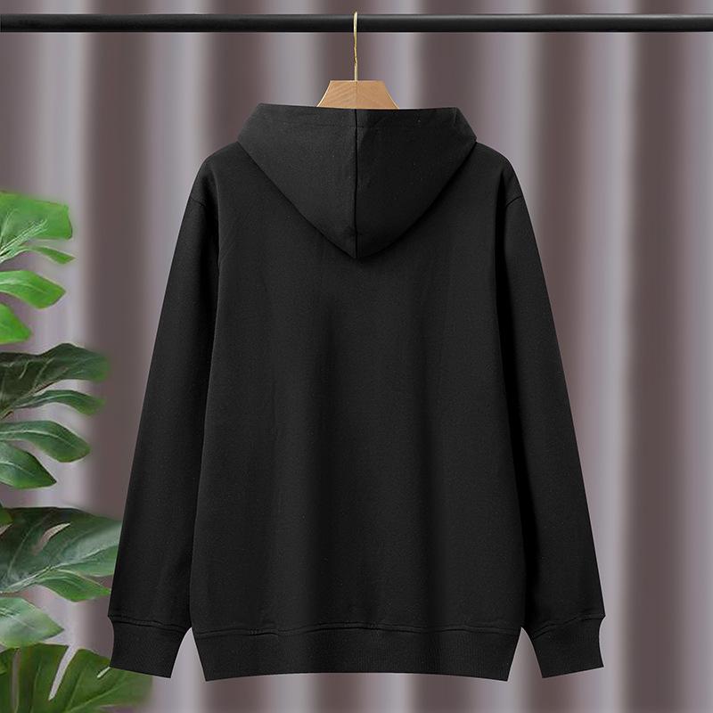 Mos Big Name Style Hoodie med Hjärtmönster - 2025 Höst/Vinter Casual Lös Passform Tröja