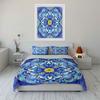Colorful Mandala Decoration Set Soft Comfortable Duvet Cover Bedding Set Included 1*Duvet Cover & 2*Pillowcases, Gift