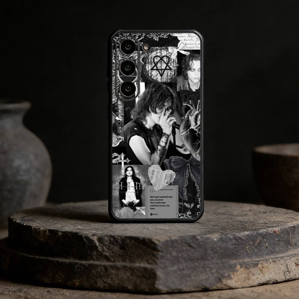 V-Ville H-HIM V-Valo Emery Phone Case For Samsung Galaxy A91,80,73,72 ,71,53,52,32 ,31,22,21s,20,Soft Black Case
