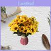 Faux Helianthus Annuus Silk Flower Bundle For Outdoor Event And House Decoration