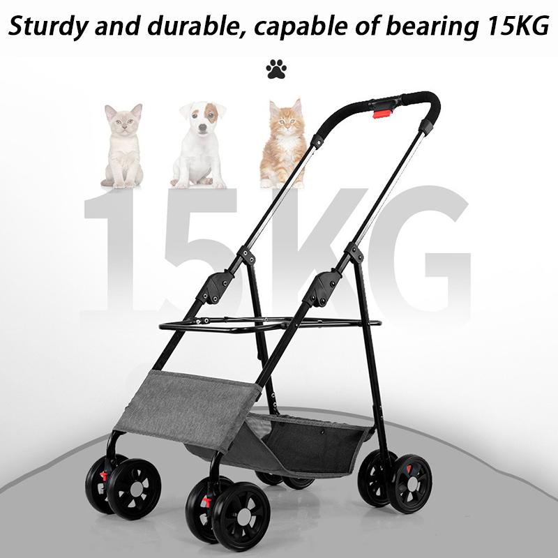 Lightweight Foldable Detachable Dog Stroller Small Medium Outdoor Luxury Stroller Dogs Portable Wheels Designer Pet Trolley