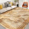 Minimalist Luxury Style Decorative Rug for Living Room Non-slip Marble Bedroom Carpet Big Size Soft Flannel Sofa Side Floor Mats