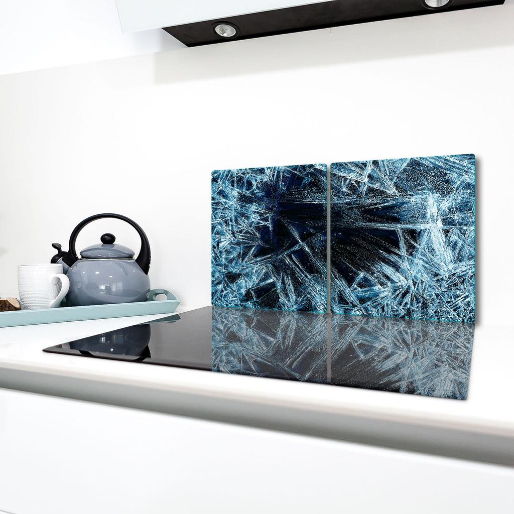 2x GLASS PROTECTIVE PLATE FOR STOVE 40x52 ICE