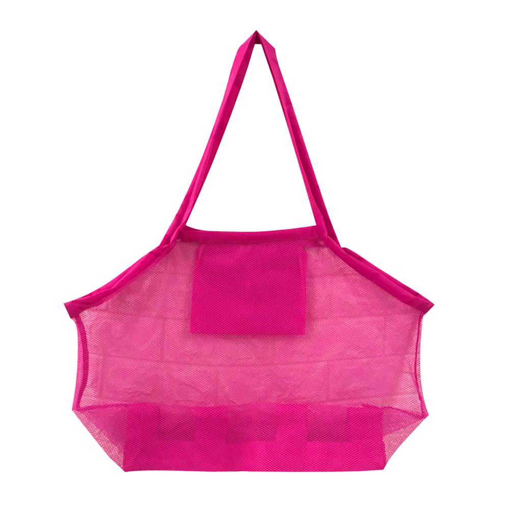 Ins Wind Transparent Mesh Shopping Bag Fashion Light And Versatile Large-capacity Portable Shopping Bag Beach Mesh Bag
