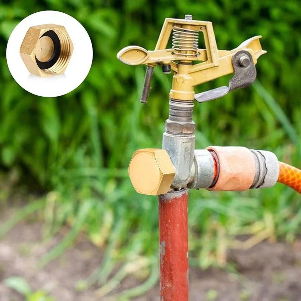 New 3/4" Garden Hose End Caps Brass With Washers Female Caps Cap Plug