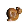 Wooden Snail Figures,Green Sandalwood Carving Smiling Snail Statuette,Cute Desktop Ornament,Office Decoration Home,funny Gifts