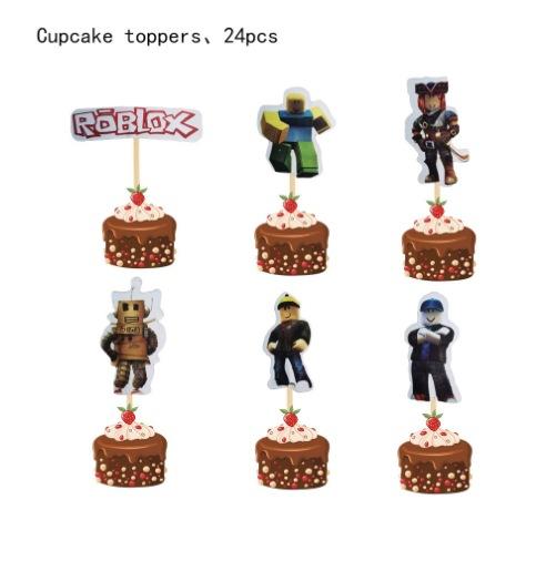 Roblox Birthday Party Sets Baby Shower Kids Decorations Supplies Gifts Cake Topper Cupcake for Entertaining Play Safe Kid Friendly Fun