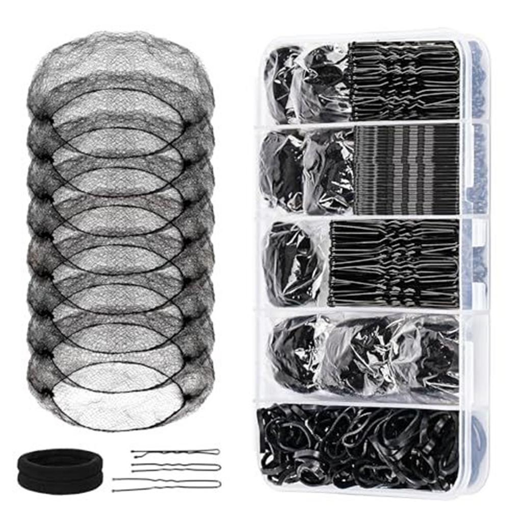 260 Pieces Dance Hair Accessories Kit Includes U Shaped Pins Bobby Pins Styling Tool for Ballet Bun and Competitions