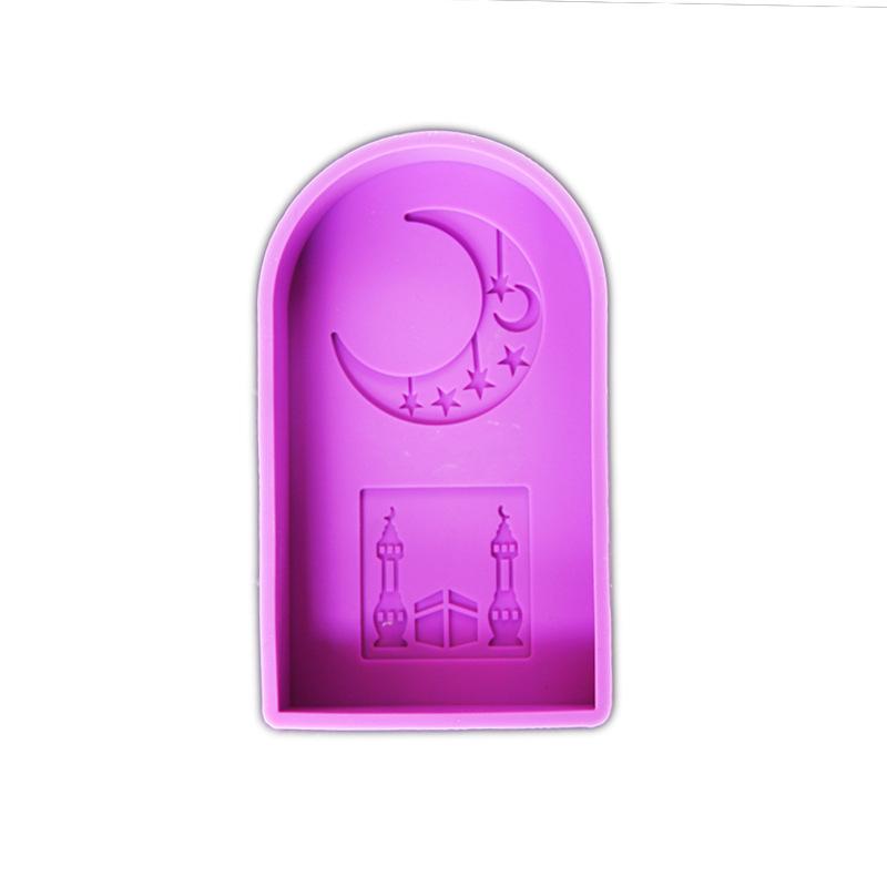 Star Scented Candle Silicone Mold 3D Mandala Crescent Moon Arched Plaster Mould Eid Mubarak Ramadan Decor Making Tools Ornaments