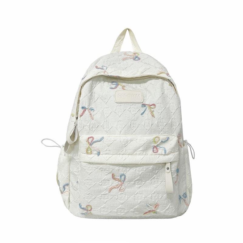 

Versatile Large-Capacity Backpack for Girls - Casual, Stylish, Ideal for Junior High or College Students small білий/вершковий