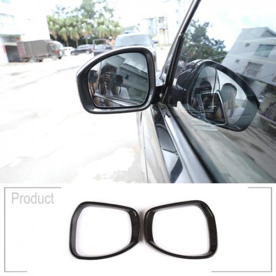 For Land Rover Discovery 4 14-19 ABS Carbon Fiber Side Mirror Visor Frame Trim
