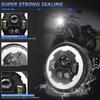 Motorradscheinwerfer, 7 Zoll Motorrad LED Scheinwerfer Gehäuse Eimer und Fern-/Abblendlicht Blinker DRL