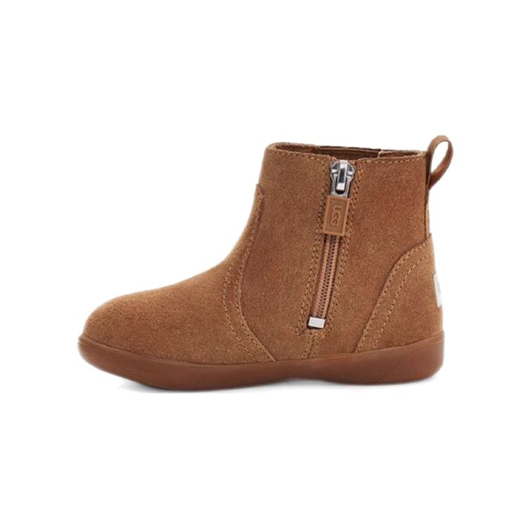 UGG Ryndon Fleece Lined Zipper Snow Boots Kids Boots Brown 1120955T-CTSD 25
