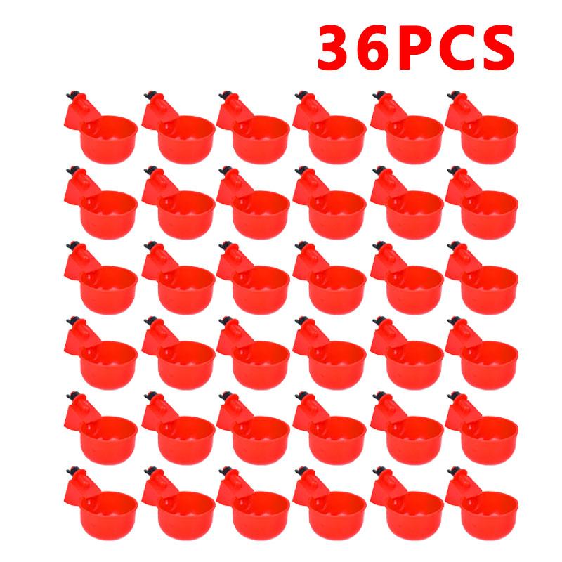 

1-36 шт. Чашка для питья для кур и уток Автоматическая поилка Кормушка для кур Пластиковые чашки для питья воды для птицефермы Легкая установка Гусь 36Pcs