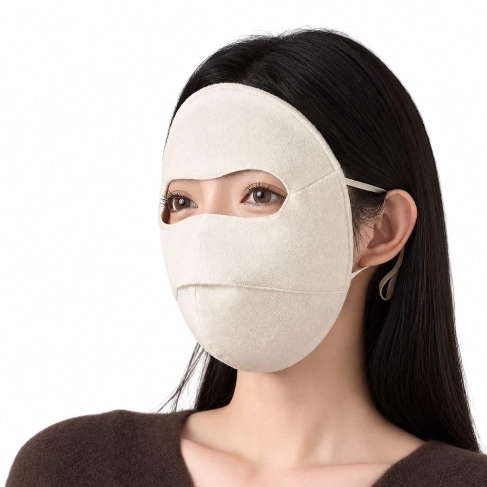 Inner Layer Silk Full Face Cover Windproof Warm Face Shield Winter Face Mask Outdoor Cycling