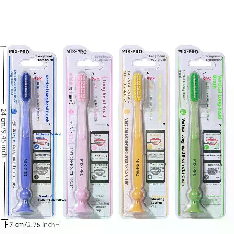 Long Headed Soft Bristled Adult Toothbrush Standable Simple Deep Cleaning Oral Teeth Household Dentistry Product