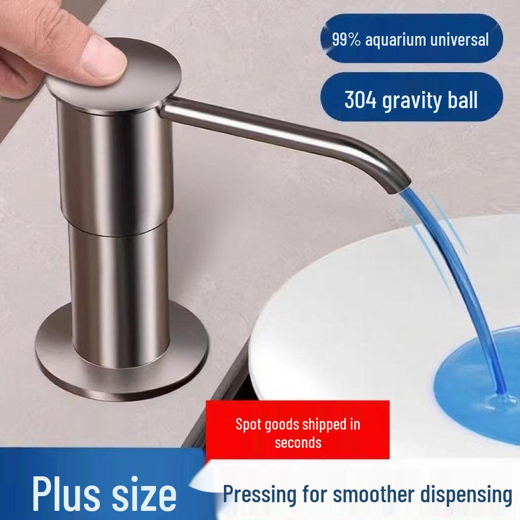Aquarium Soap Dispenser Extension - Kitchen Sink Press Pump for Dish Detergent