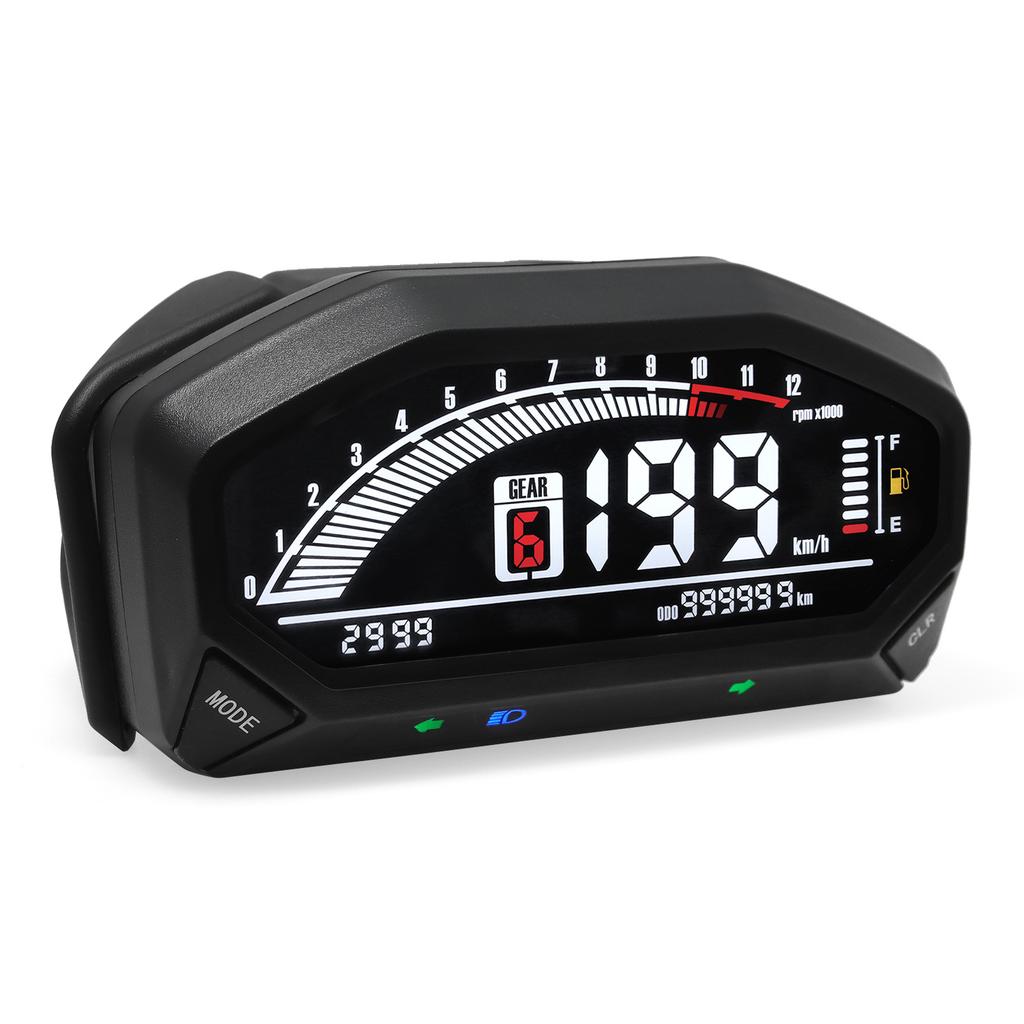 Motorcycle Universal LED LCD Speedometer Digital Backlight Odometer For 1,2,4 Cylinders Speed Meter RPM Gauge Motorbike