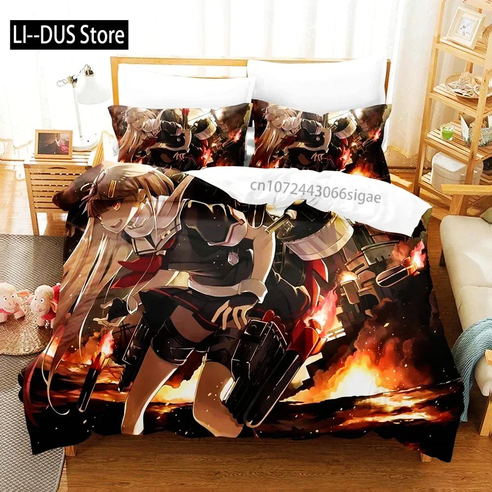 3D Anime - Kantai Collection Bedding Set Single Twin Full Queen King Size Bed Set Adult Kid Bedroom Duvet Cover Bed Sheet Set