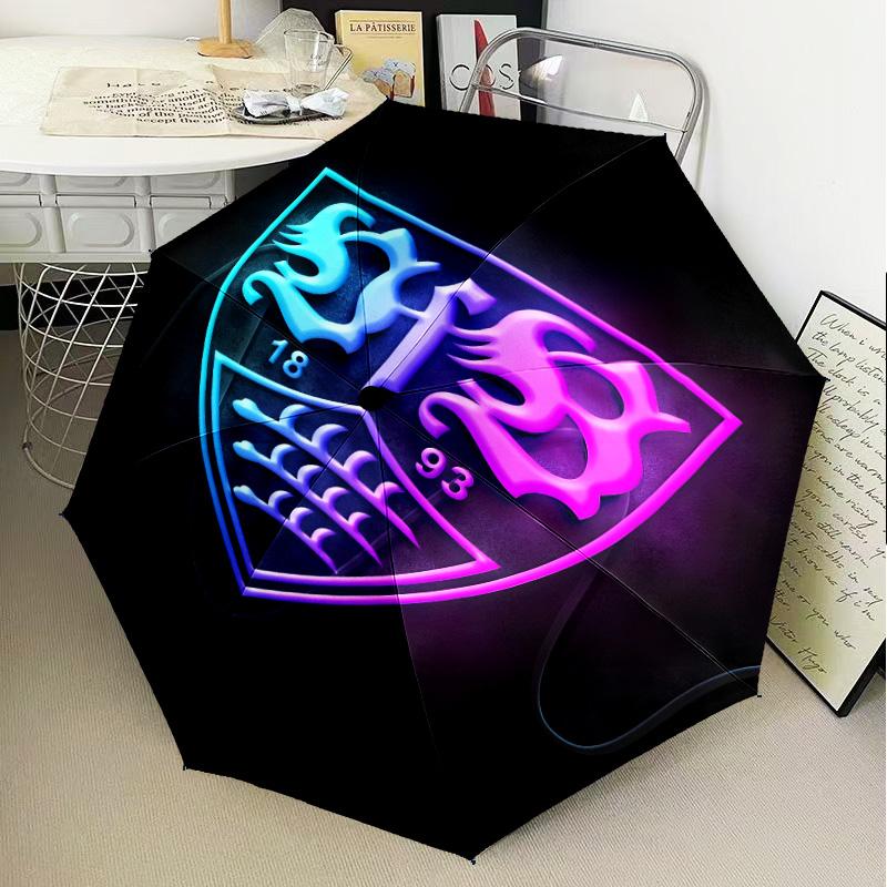 1PC Vfb Fc Crest Printed Umbrella Folding umbrella, automatic umbrella 8-Frame for Travel, camping Fan gifts Christmas Gifts