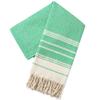 Striped Logo Sand-Free Outdoor Summer Travel Bath Pool Swim Use Colorful Cotton Turkish Beach Towel With Tassel