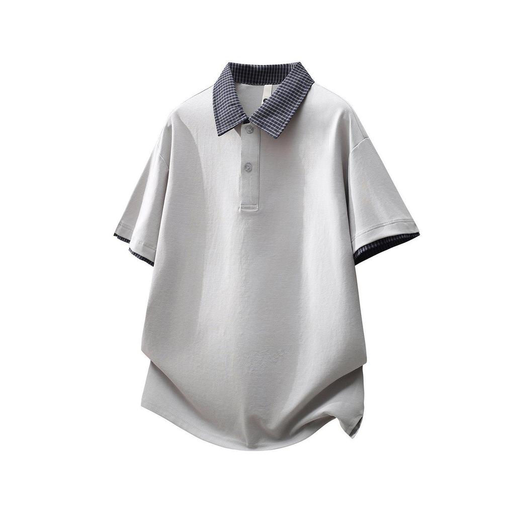 Trendy Summer 2026 Japanese-Style Loose Fit Polo T-Shirt for Men