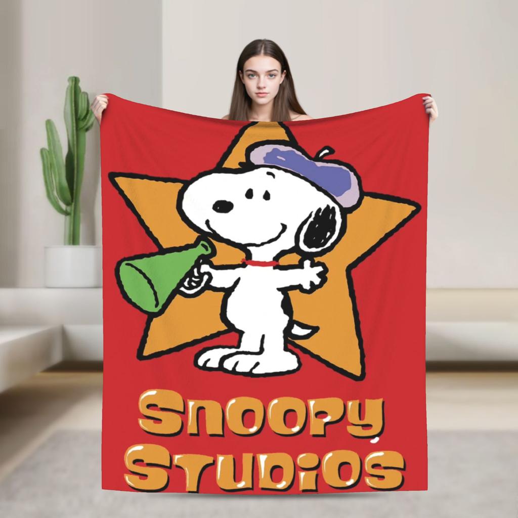 Peanuts Woodstock z Przyjaciółmi Koc Super Ciepły Koc Dekoracyjny Zimowy Sofa Łóżko Wygodny Pokrowiec na Łóżko
