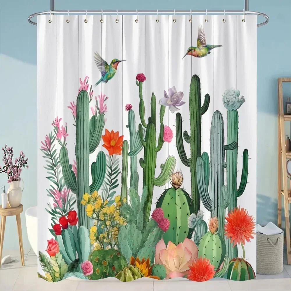 Sunflowers Lavender Shower Curtains Green Plants Popular Flowers Small White Daisy Butterflies Hanging Curtains Bathroom Decor