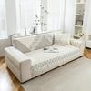 Pure Cotton Sofa Cushion New  Four-Season Universal Non-Slip Cream Wind Simple Cotton Fabric Straight Row Seat Cushion