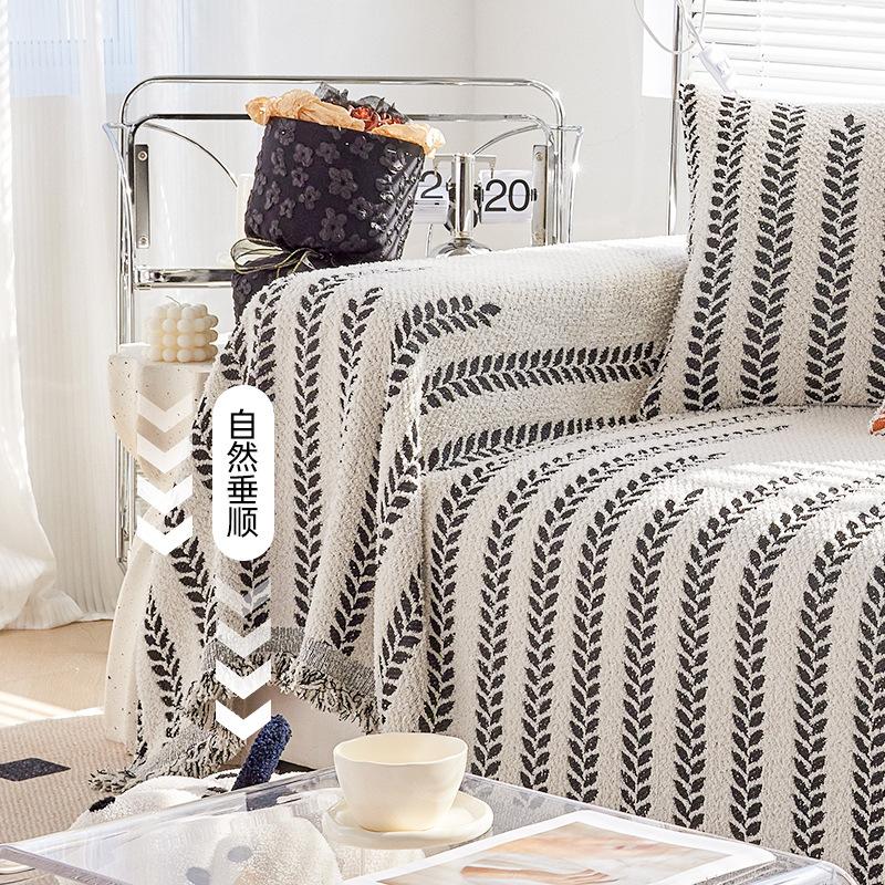 Nordic Sofa Throw Blanket Universal Knitted Sofa Cover with Tassels Ins Style Outdoor Picnic Blankets Tapestry for Bed