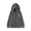 New Era MLB Logo Buchstabe Kapuzen-Reißverschluss-Cardigan Gewaschen Vintage Langarm Amerikanisches Sweatshirt Unisex Jacken Grau 13789213