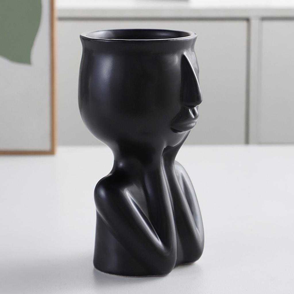 Ceramic Face Planter Pot Nordic   Modern Innovative Face   Planter Pot for   Hotel Desktop Ornaments