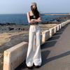 White Low-Waist Slimming Women's Flare Jeans - Korean Style, Versatile Spring/Summer 2025 Collection