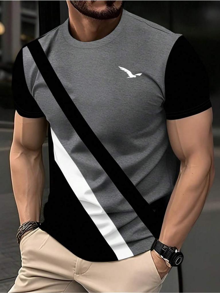 Personalized Pattern Printed Men's Short-sleeved T-shirt Comfortable and Breathable Summer Wear