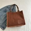 2025 summer new literary and artistic large-capacity class shoulder portable messenger bag casual simple canvas women's bag