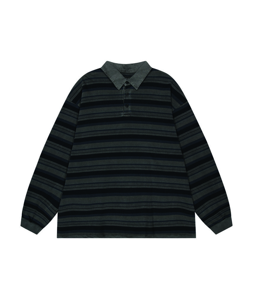 ENDOOR Vtg Evening Stripe Polo Shirt (Vtg Navy)