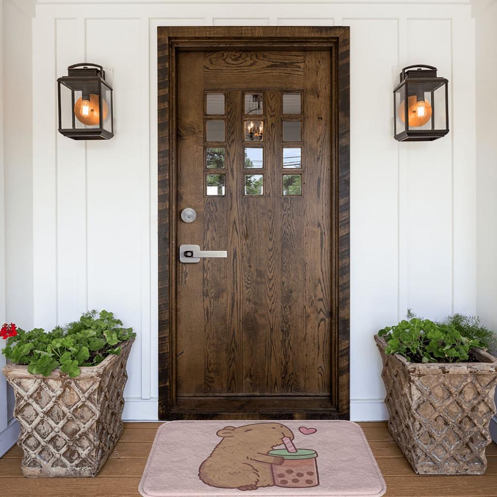 1PC Buttle Tea Hamster Kitchen Rug Non-Slip Door Mat Pop design Bathroom Rug Bath Mat Carpet for Home Sink Laundry ecoreeree