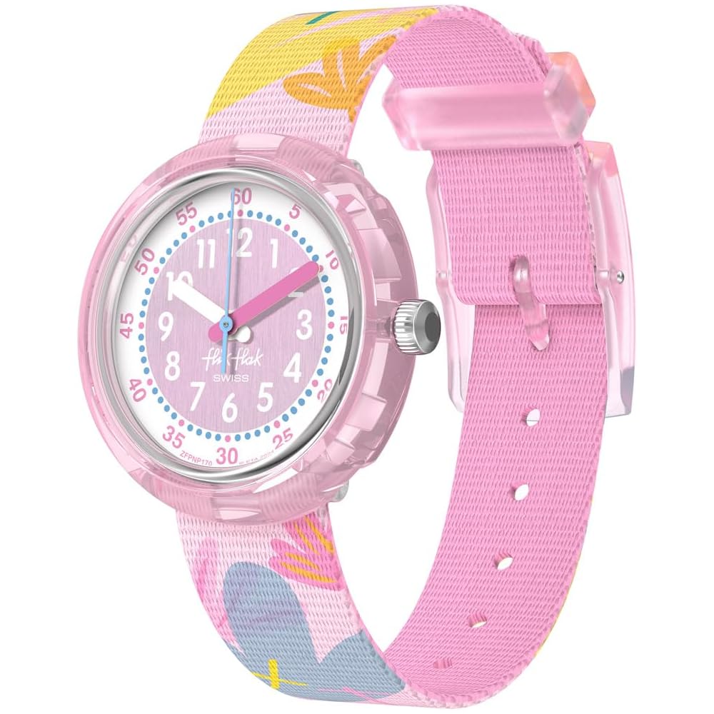 Flick Flack Kids Watch Pastel Paradise FPNP170 Girls Pink Colorful Design