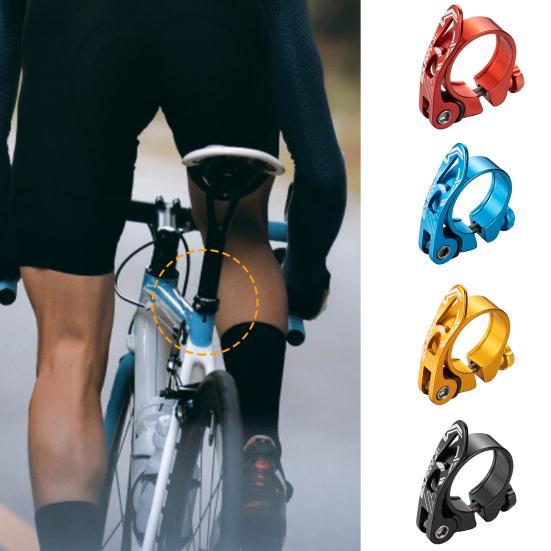Aluminum Alloy Seatpost Clamp High Strength Wear-resistant Quick Disassembly Seat Tube Clip for MTB