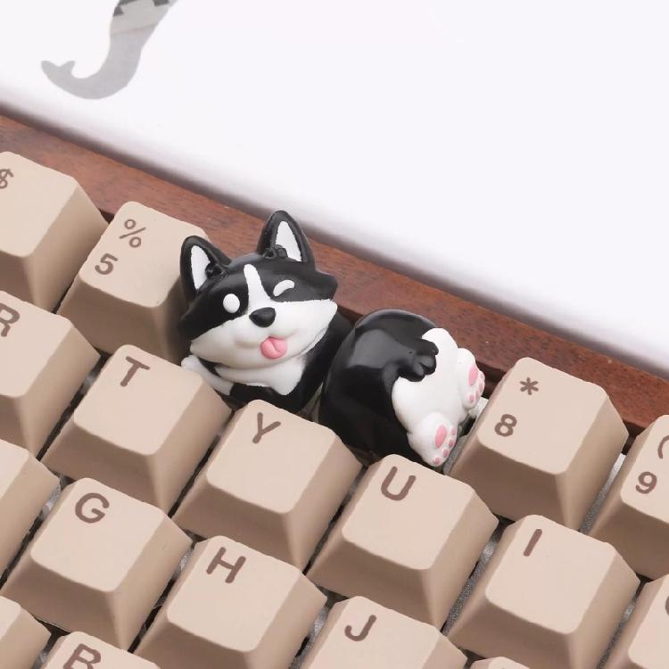 ESC ABS Keycaps Corgis Butt 3D Animal Keycaps for Mechanical Keyboards Enthusiasts