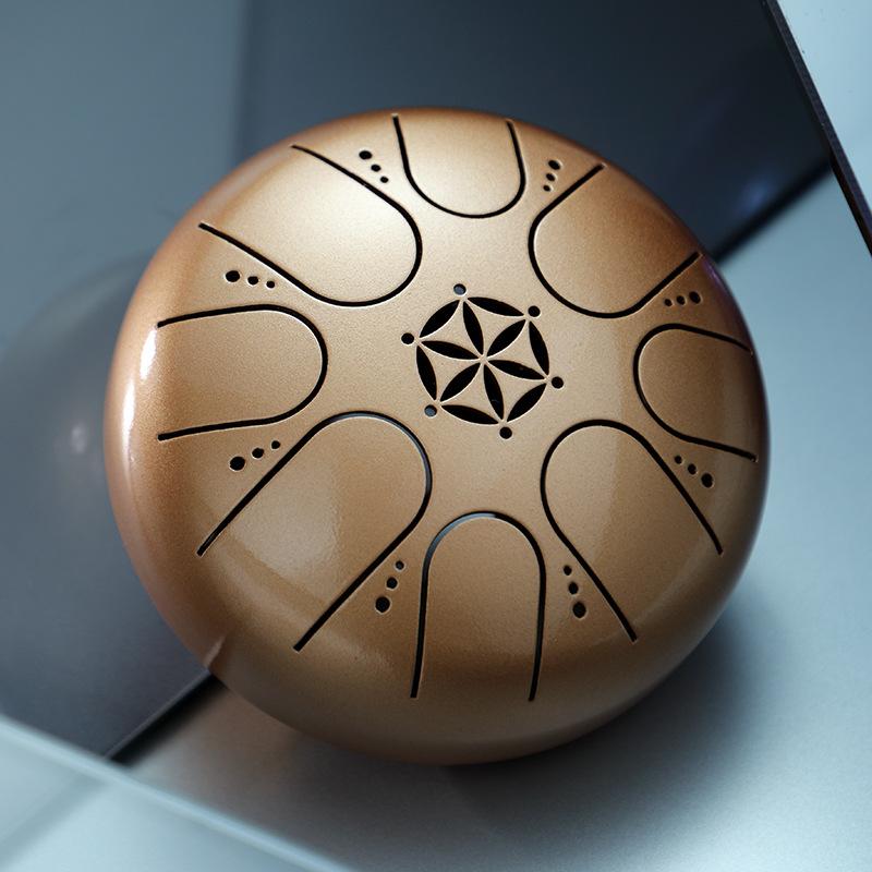 5 Inch 8 Note Drum Meditation Tongue Ocean Drum Practice Pad Hand Drum Zen Drum Beater Meditation Instruments