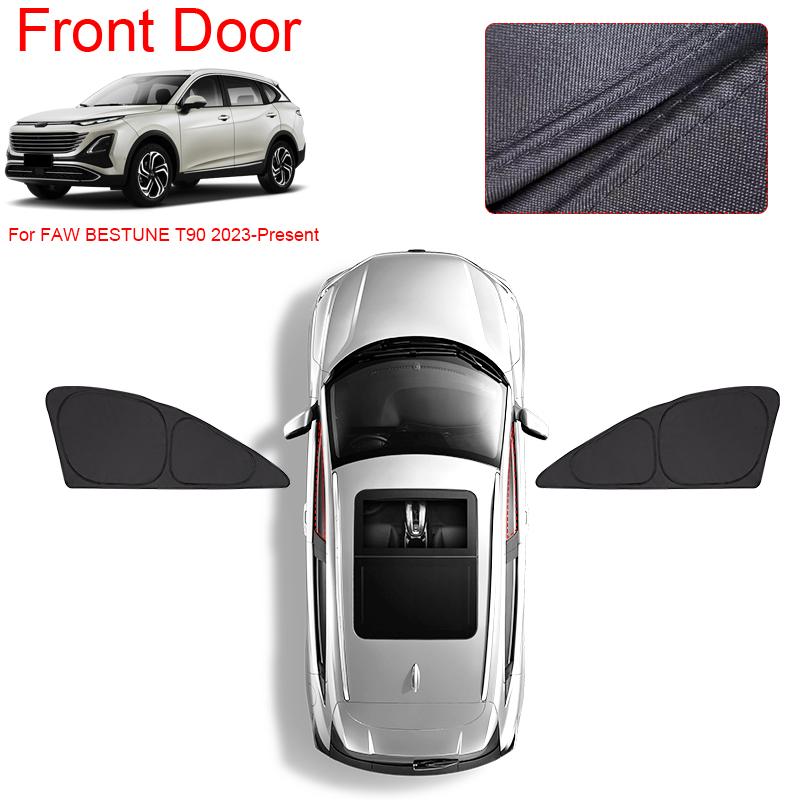 Car Black Window Privacy Sunshade For FAW BESTUNE T90 2023-Present Auto Anti-UV Heat Insulation Protect Cover Interior Accessory