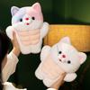Cute Fitness Cat Doll Plush Toy Muscle Kitten Doll Children Accompany Pillow Rag Doll