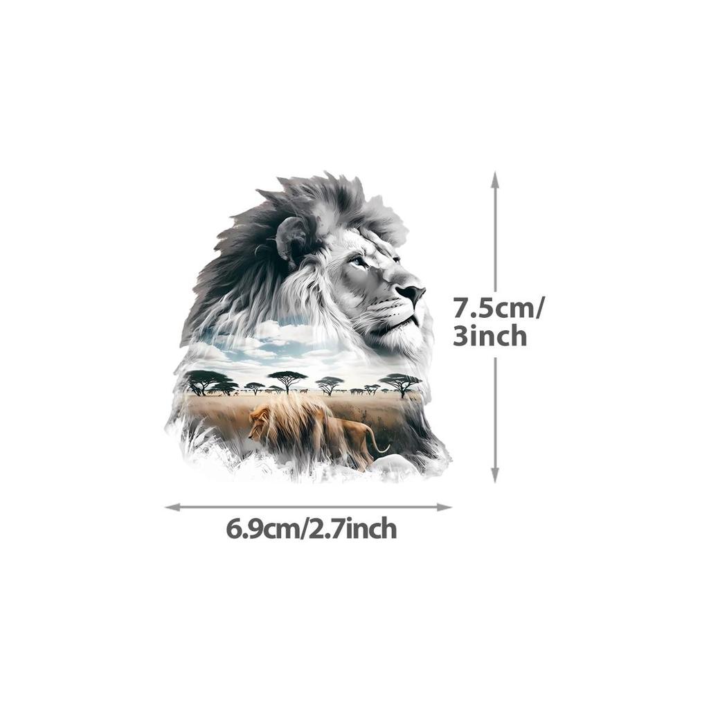 Iron Sticker For Clothing Forest Lions Diy Heat Press Appliqued T-Shirt Hoodies Iron On Transfer Easy To Print