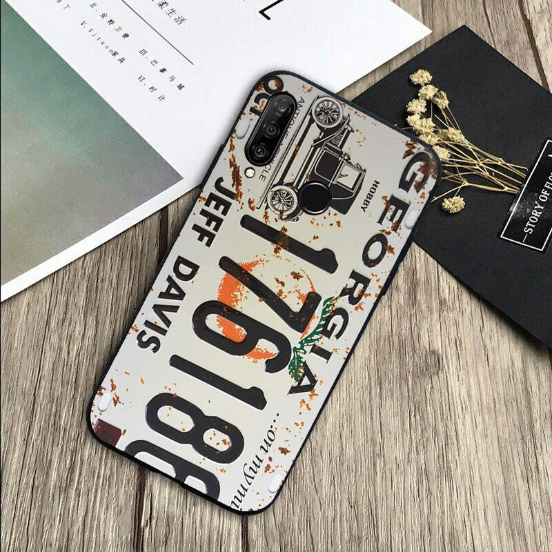 Retro Funny License Plate For Huawei Nova 12s 12i 11i 7i 8i Y73 Y70 Y90 Y60 Y72 Y61 Y91 9 10 SE P30 Pro P40 Lite Case
