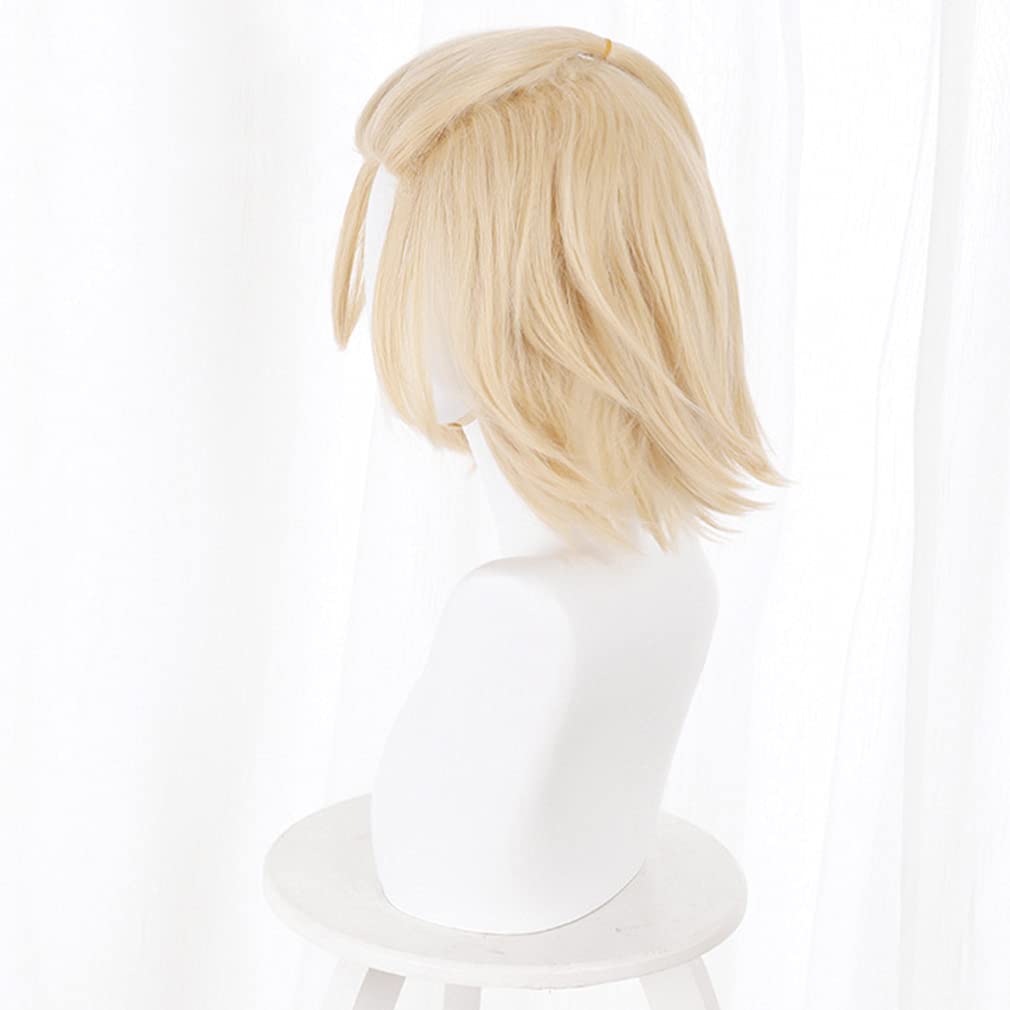 LAOBAO Cosplay Wig - Sano Manjiro (Invincible Mikey) - Heat Resistant, Disguise Wig, Costume Accessory, Blonde, Short, Party, Fancy Dress, Halloween,