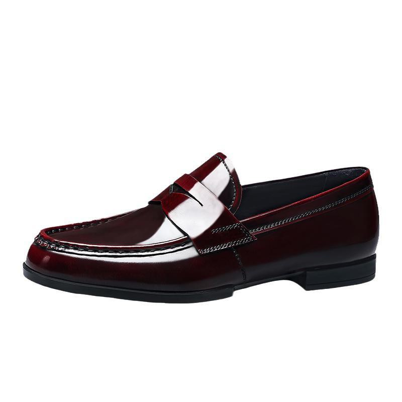 2024 Men's Fashion Shiny Leather Loafers - British Style Moccasins for Business and Casual Wear