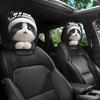 Protective Covers for Car Seats 2PCS Universal Knitting Headrest Cover, Dog/Cat/Tiger/Monkey Fit Auto Accessories Printed, Breathable Stretch Vehicle