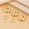 Ingemark 5 Pcs/Set Punk Minimalism Gold Color Metal Piercing Stud Earrings Women Creative CCB C-Shape Hoop Earrings New Jewelry